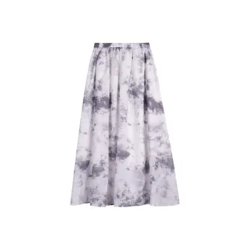 THE SEA LIFE Casual Long Skirt Women's Dusty Gray