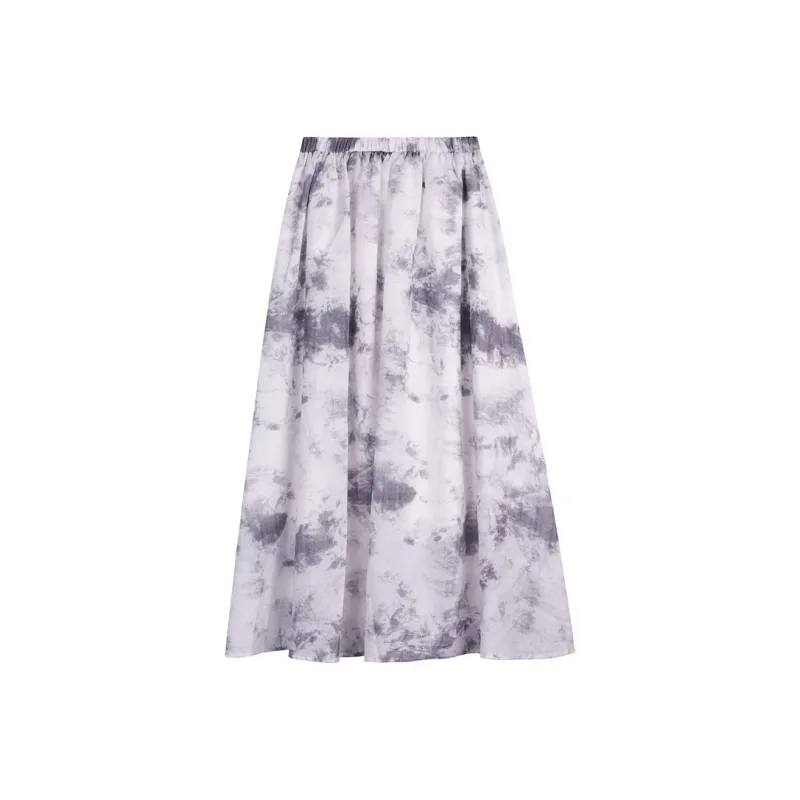 THE SEA LIFE Casual Long Skirt Women's Dusty Gray-0