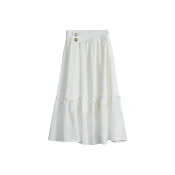 ANNECHEN Casual Long Skirt Women's White