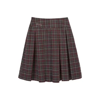 Hotwind Casual Short Skirts Women's Red Plaid