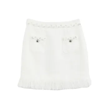 Bebe Casual Short Skirts Women's Raw White
