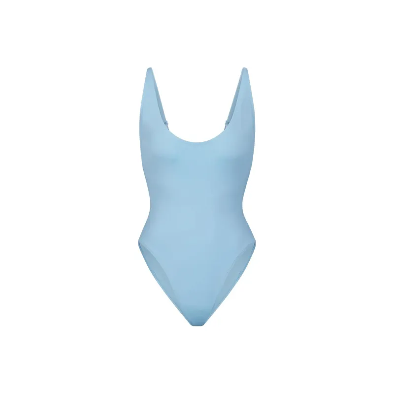 Skims Swim Scoop Neck One Piece Periwinkle-0