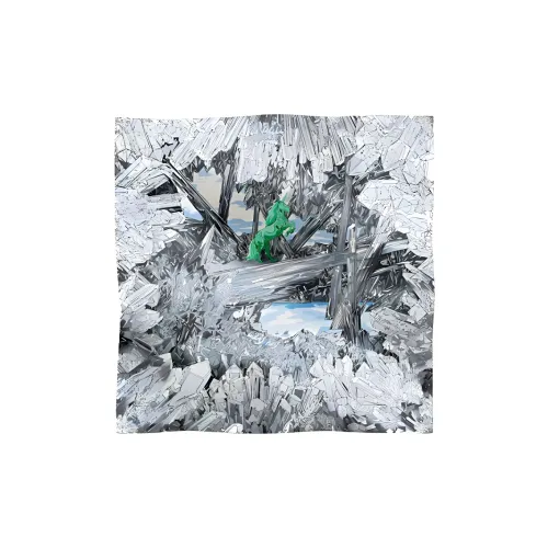 HERMES Silk Scarves Women's Gray