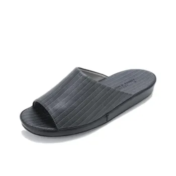PANSY Slide Slippers Men Black/Coyote Brown