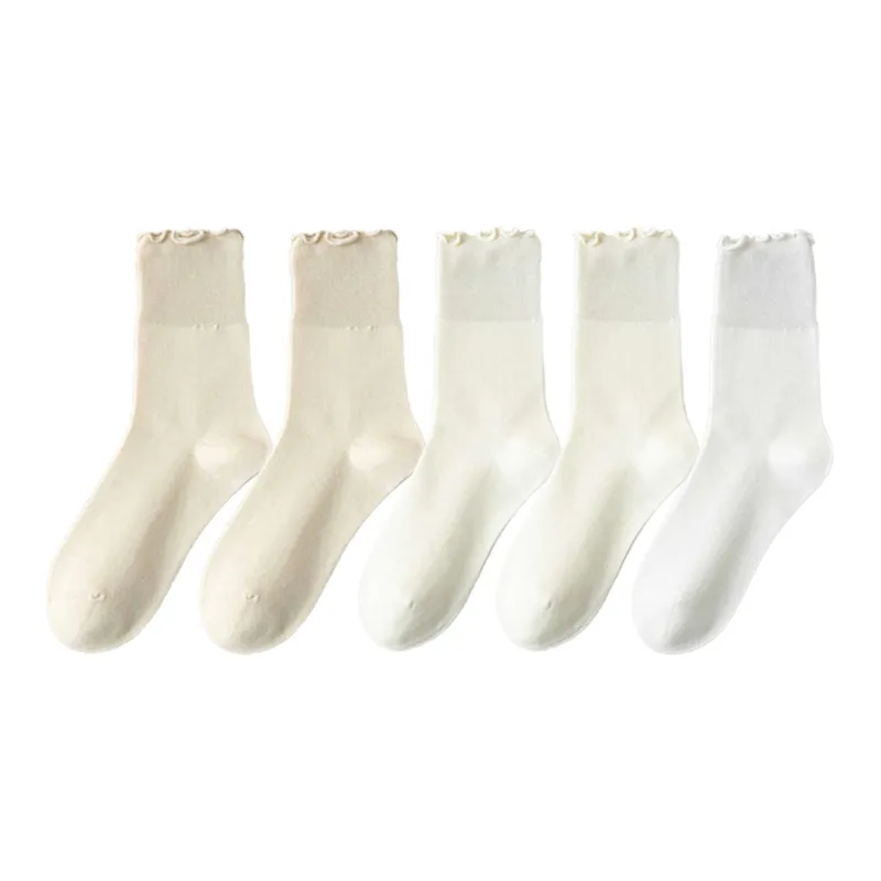 MIIOW Mid Calf Socks Women's 5 Pack-13