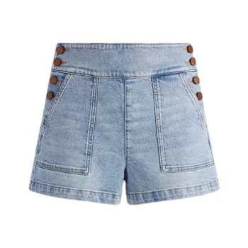 ALICE+OLIVIA SS24 Denim Shorts Women's Washed Blue