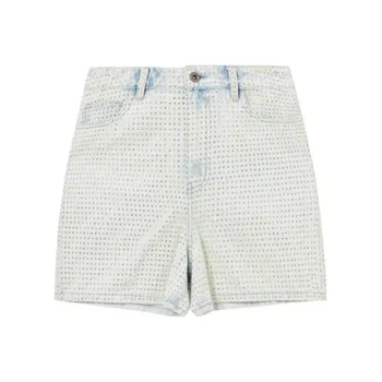 Self portrait Denim Shorts Women's Light Denim Blue
