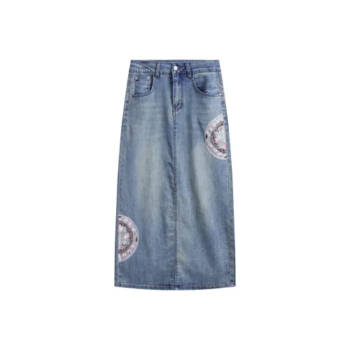 Homi+ Denim Short Skirts Women's Denim Blue
