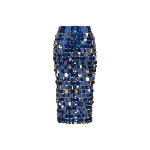 Paco Rabanne High Waisted Sequinned Midi Skirt
