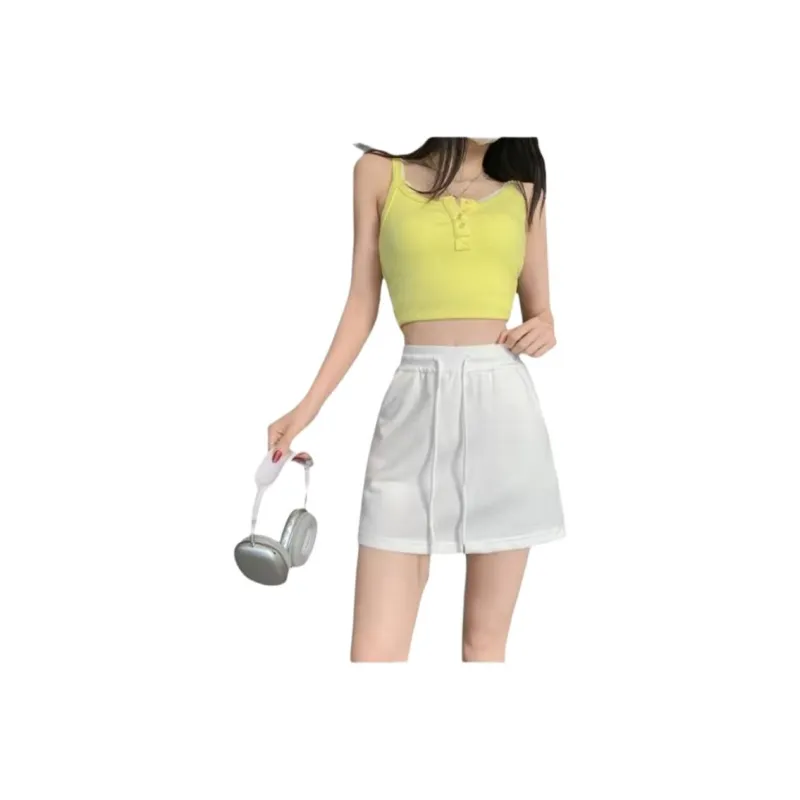 Flowers In Water Casual Short Skirts Women's-2