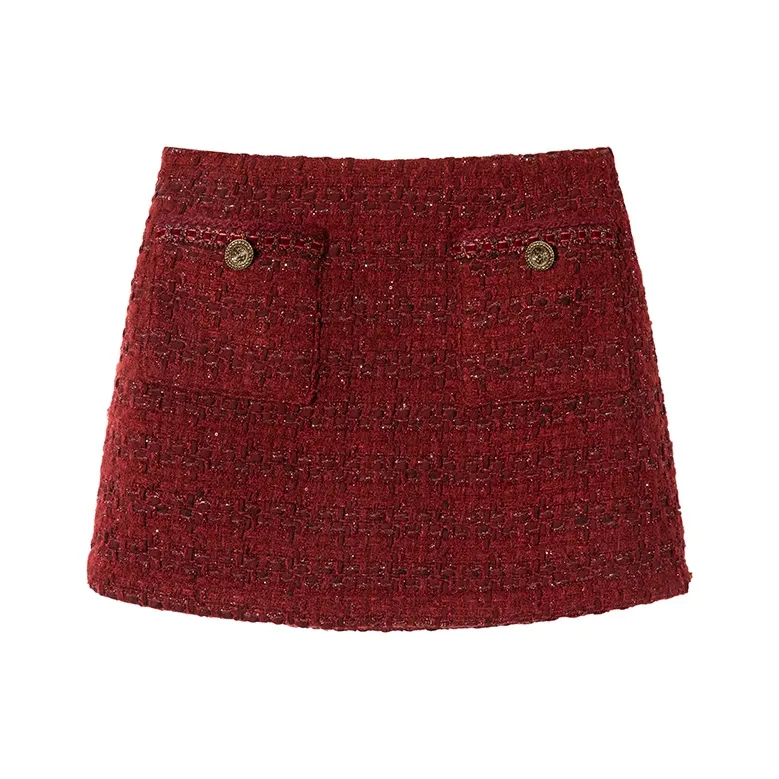 Ouyang Casual Short Skirts Women's Cherry-0