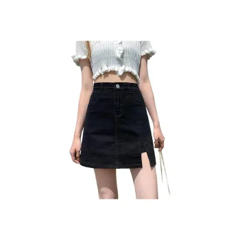 Wbwq Denim Short Skirts Women's Black