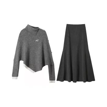 FLIM Two Piece Skirt Sets Women's