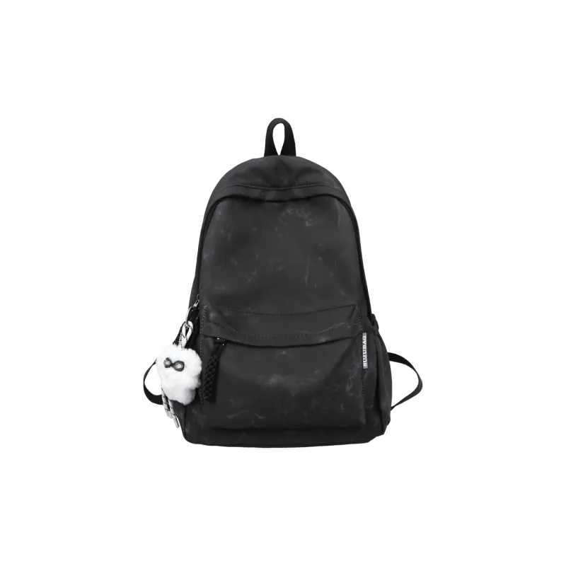 Yalu Nylon Backpack Unisex Black/Ecru/Yellow/Pink/Light Purple/Light Green-0
