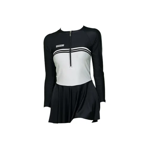 Hao Zhilang One Piece Swimsuits Women's Black/White