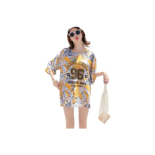 Youyou Two Piece Swimsuits Women's Yellow Leaf
