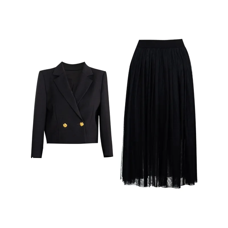 ROEYSHOUSE Skirt Set Women's Black-0