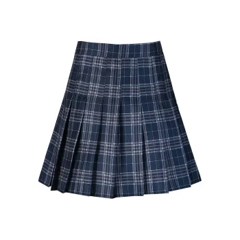 Wen Shan Casual Short Skirts Women's Black Gray Plaid