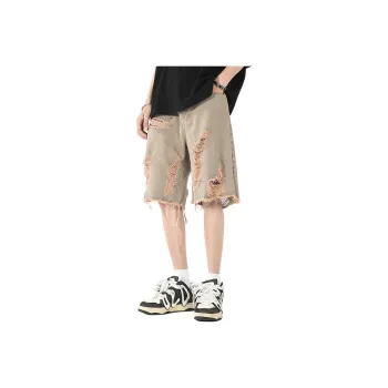 OKPI Denim Shorts Unisex Yellow Mud