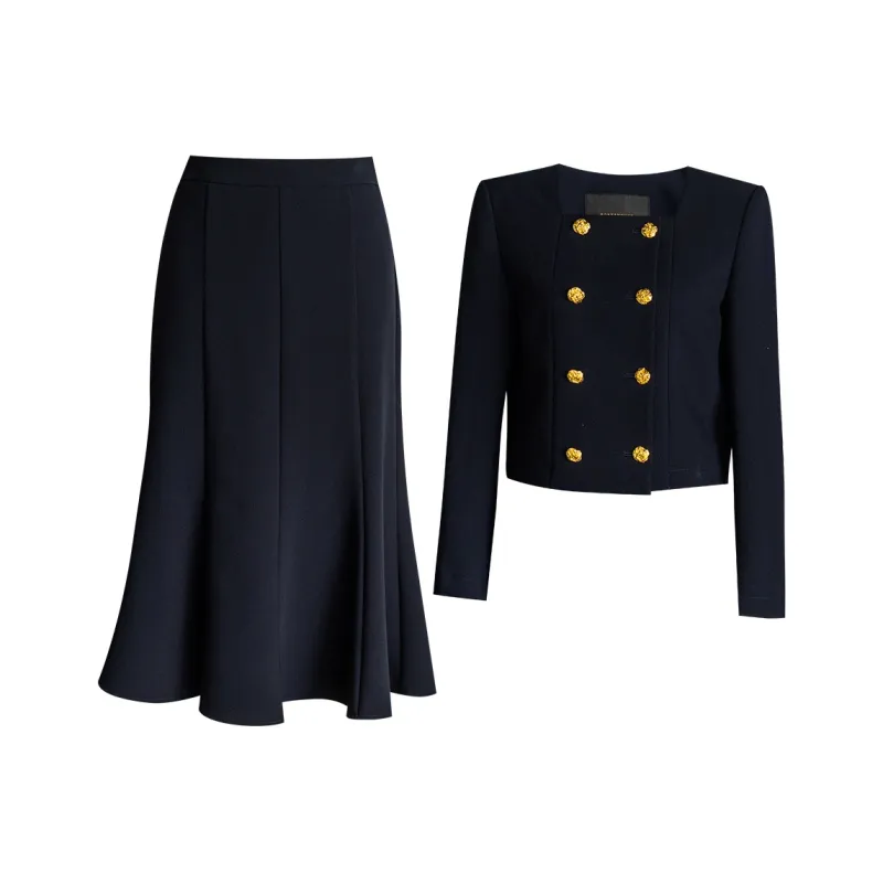 ROEYSHOUSE Skirt Set Women's Dark Blue-0