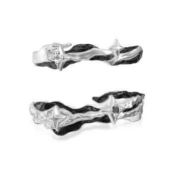 Cuz Strange Intention Zircon Rings Unisex