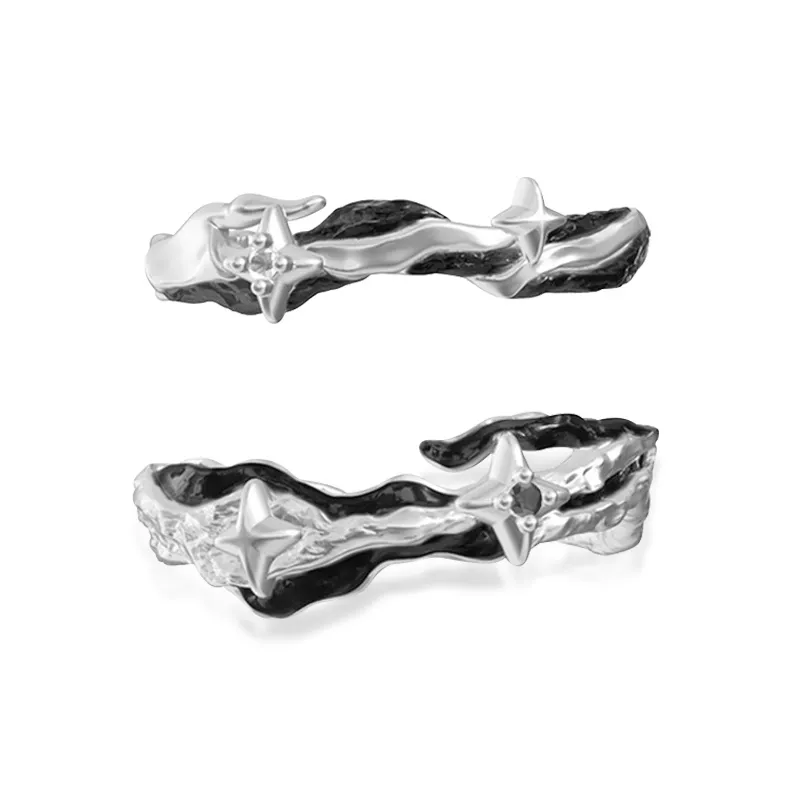 Cuz Strange Intention Zircon Rings Unisex-0
