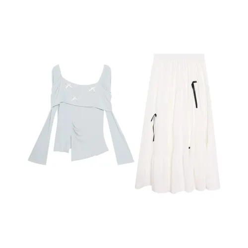 PZHK Two Piece Skirt Sets Women's