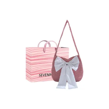 SEVENMOONS Nylon Fabric Shoulder Bag Women's Red