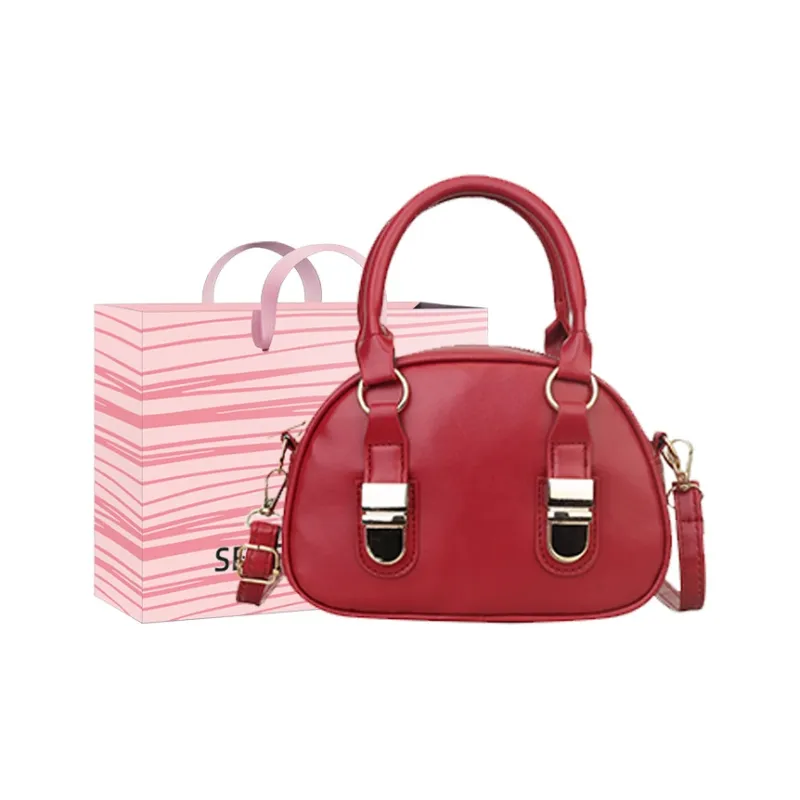 SEVENMOONS PU One Shoulder Handbag Regular Women's Ecru/Silver/Black/Red/Pink-9