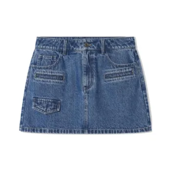 COVERINS Denim Short Skirts Women's Blue