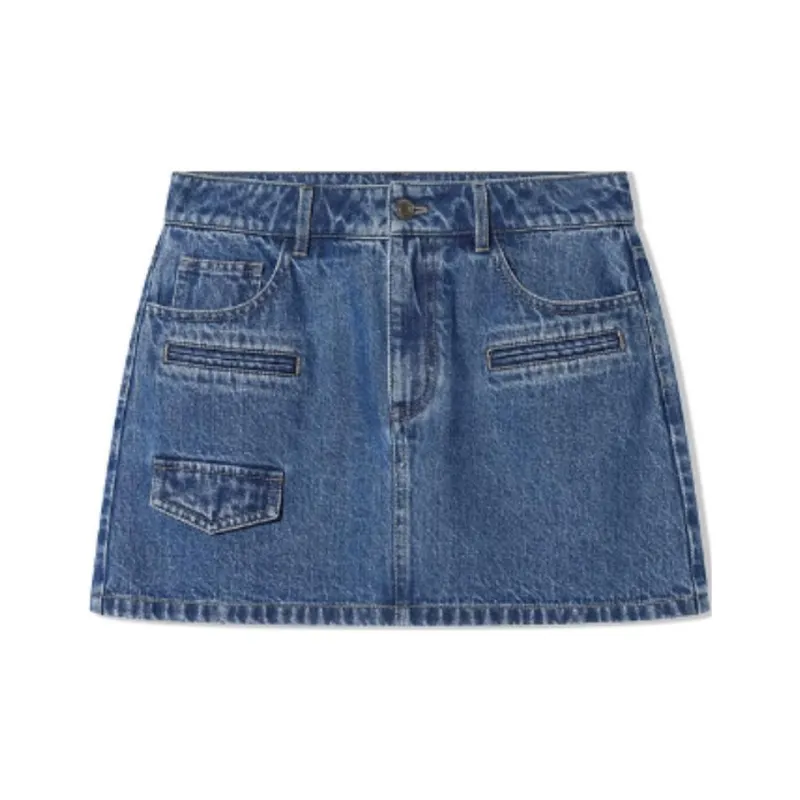 COVERINS Denim Short Skirts Women's Blue-0