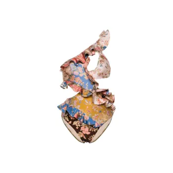 Zimmermann Floral print Ruffled Swimsuit