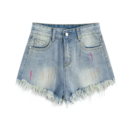 Garbege Denim Shorts Women's Blue