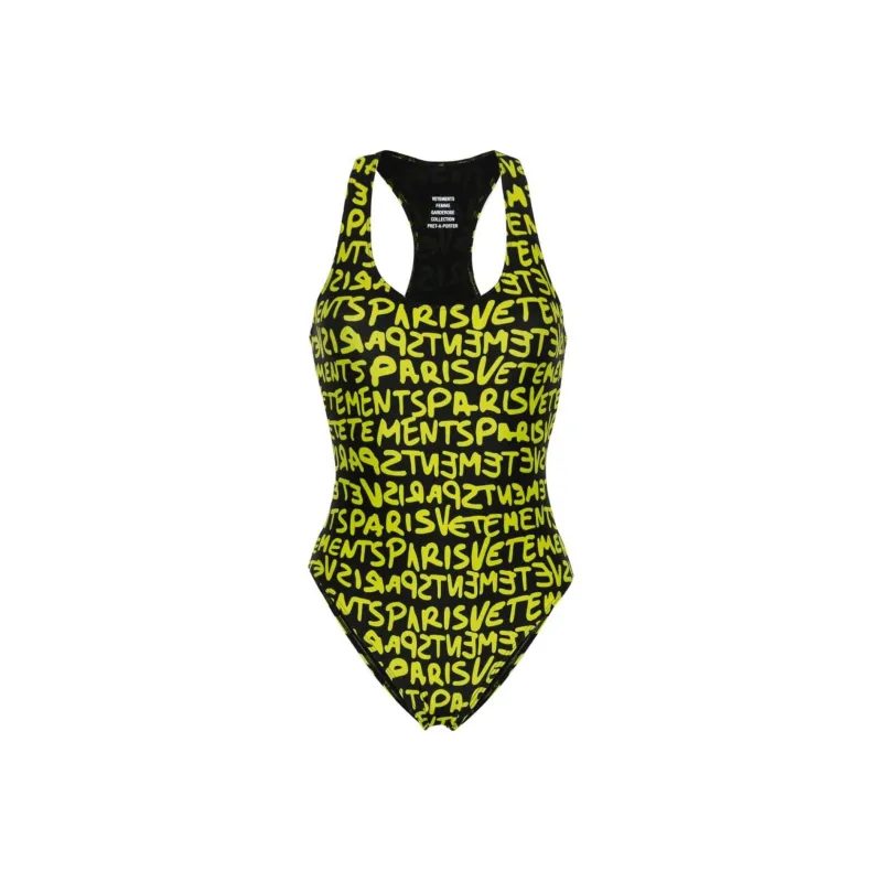 Vetements One-piece Swimsuit Women's Neon Green-0