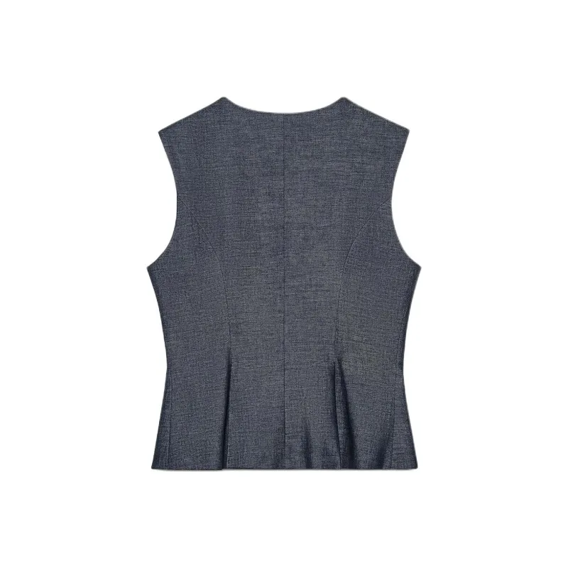 ZARA Vests Women's Light Indigo-1