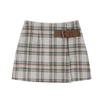LEDIN Casual Short Skirts Women's Bellflower Grey