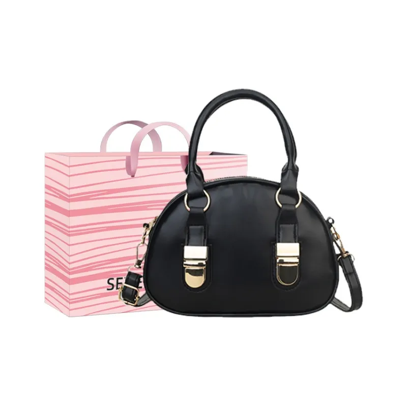 SEVENMOONS PU One Shoulder Handbag Regular Women's Ecru/Silver/Black/Red/Pink-6