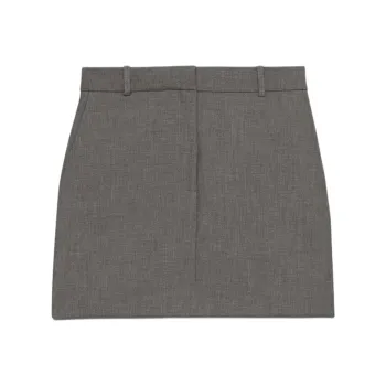 ARITZIA Babaton Chisel Skirt Casual Short Skirts Women's Heather Charcoal/Stone Phoebe Zhennan Charcoal