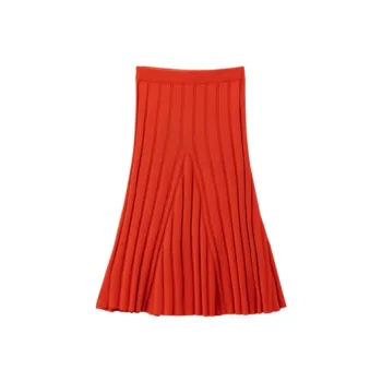OVV Casual Long Skirt Women's Red