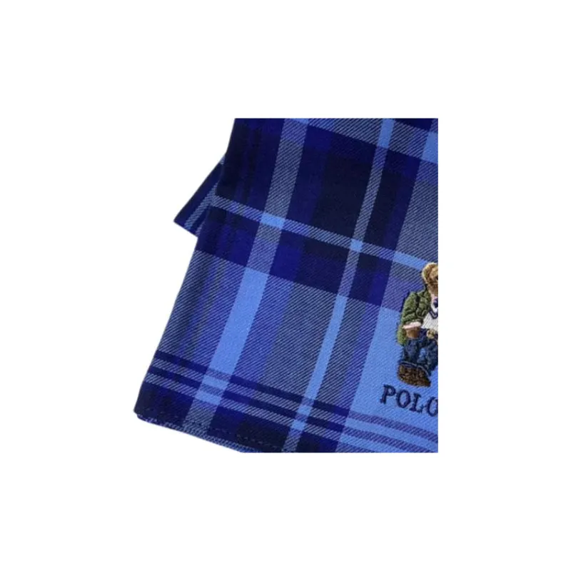 Polo Ralph Lauren Cotton Silk Scarves Unisex Blue-2