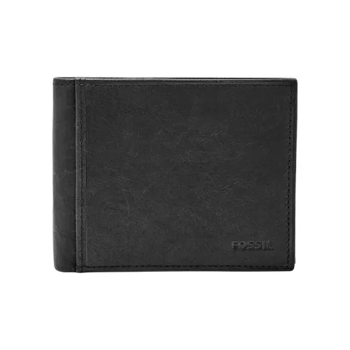 FOSSIL Leather Wallet Regular Men's Black