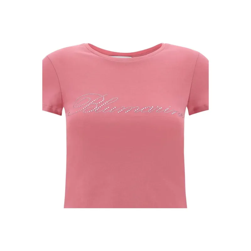 Blumarine Logo-embellishment Cotton T-shirt-2
