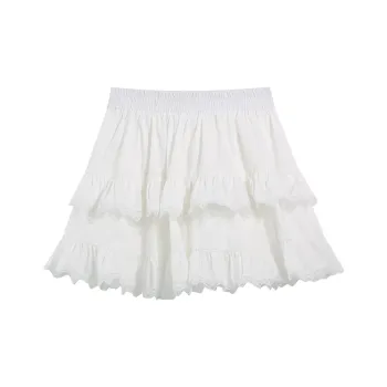 COVER TIME Casual Short Skirts Women's White