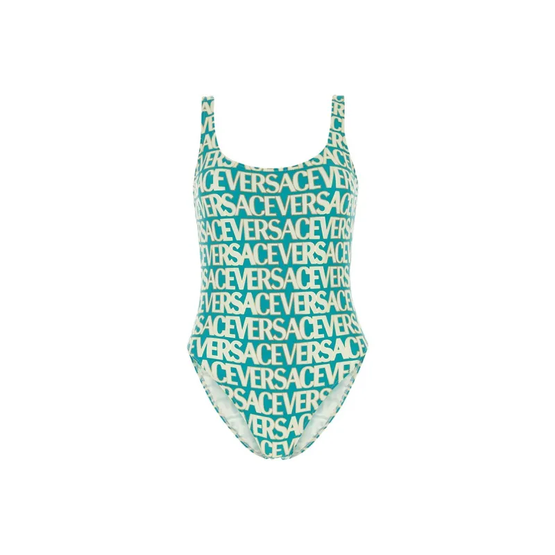 VERSACE Allover Logo-Printed One-Piece Swimsuit-0