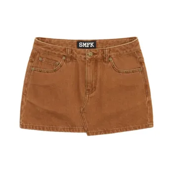 SMFK Denim Short Skirts Women's Forest Brown