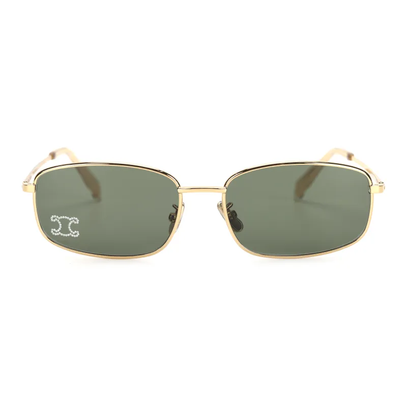 CELINE Triomphe Rhinestone 02 Sunglasses In Metal With Crystals-1