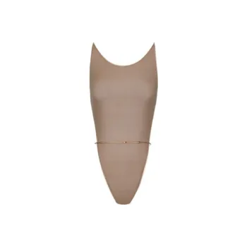 SAINT LAURENT Semi Sheer Backless Bodysuit