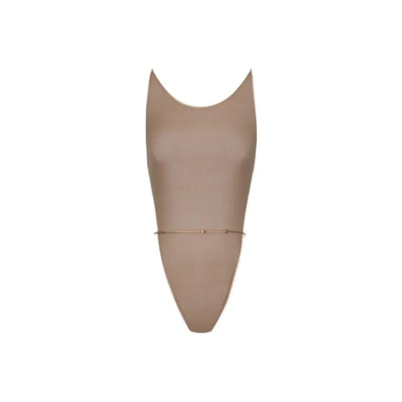 SAINT LAURENT Semi Sheer Backless Bodysuit-0