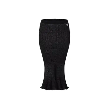 LOUIS VUITTON Flared Hem Ribbed Knit Skirt