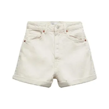 ZARA Denim Shorts Women's Beige